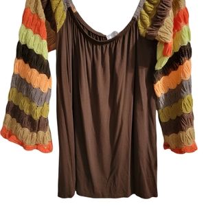 VaVa by Joy Han off shoulder Brown Medium